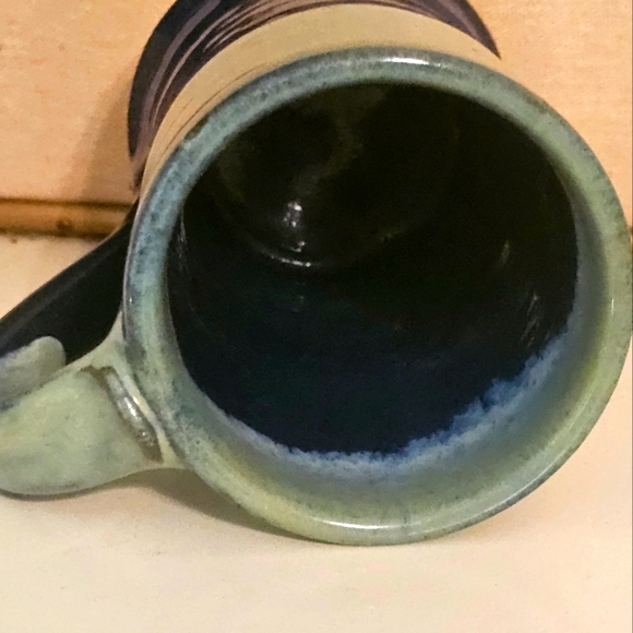 Rottenstone Blue Pottery Stoneware Mug Arroyo SecoTaos NM Scott Rutherford FSR - Picture 10 of 10